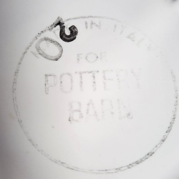 Vintage Pottery Barn Set Of 2 Shabby Chic Hand Painted Ceramic Coffee Mug 14oz - Picture 9 of 16